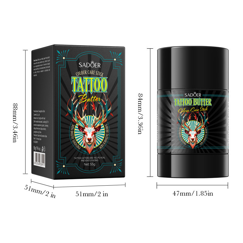Full English SADOER tattoo color care Stick Moisturizing, nourishing and smoothing Body Lotion cross-border export wholesale Item Picture