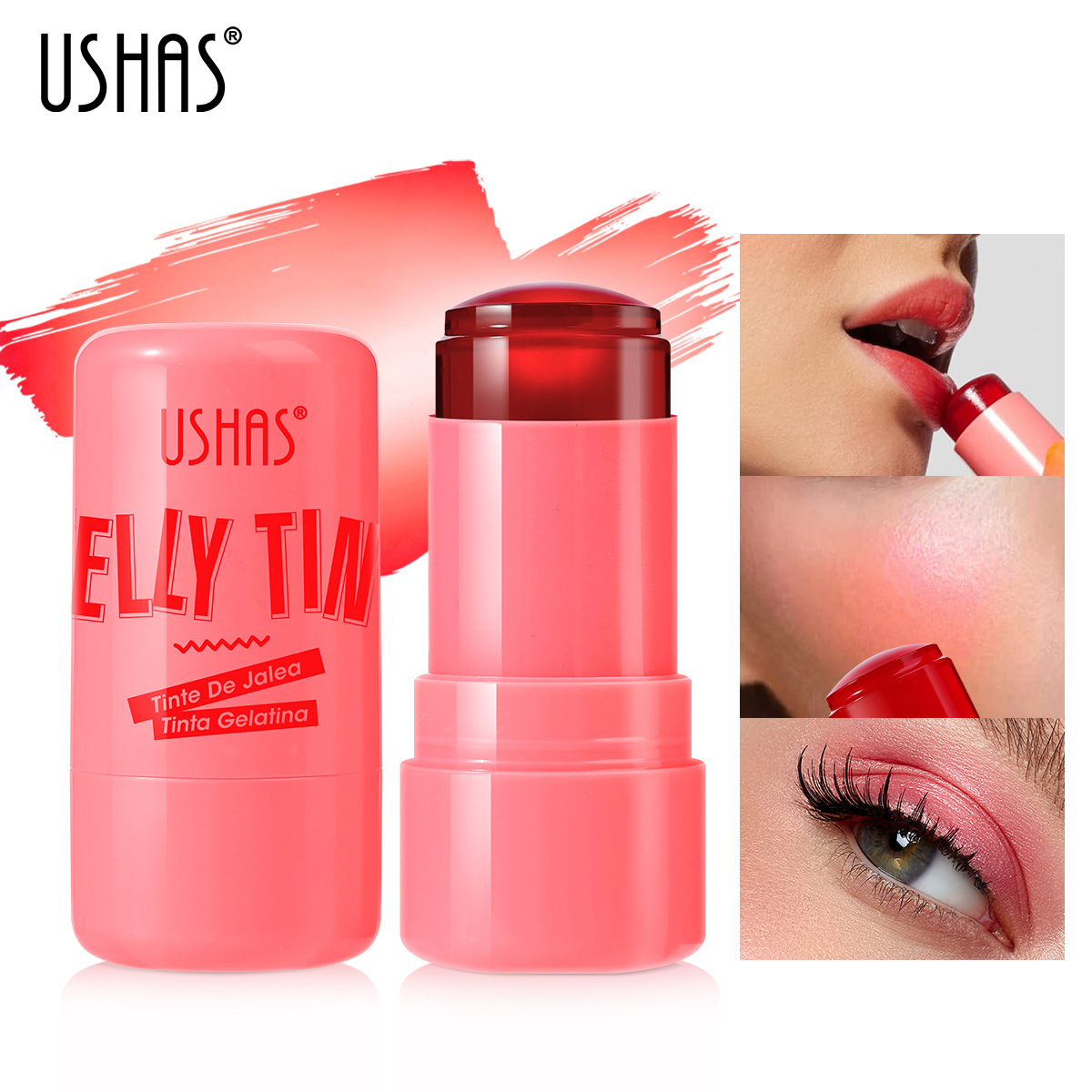 USHAS 'cross-border bestseller jelly blush cream can be used as lipstick for contouring and grooming details Picture