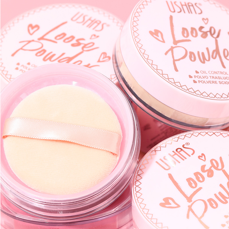 USHAS cross-border in-stock hot sale, makeup setting, waterproof, long-lasting, not easy to smudge, loose powder UF047 full figure