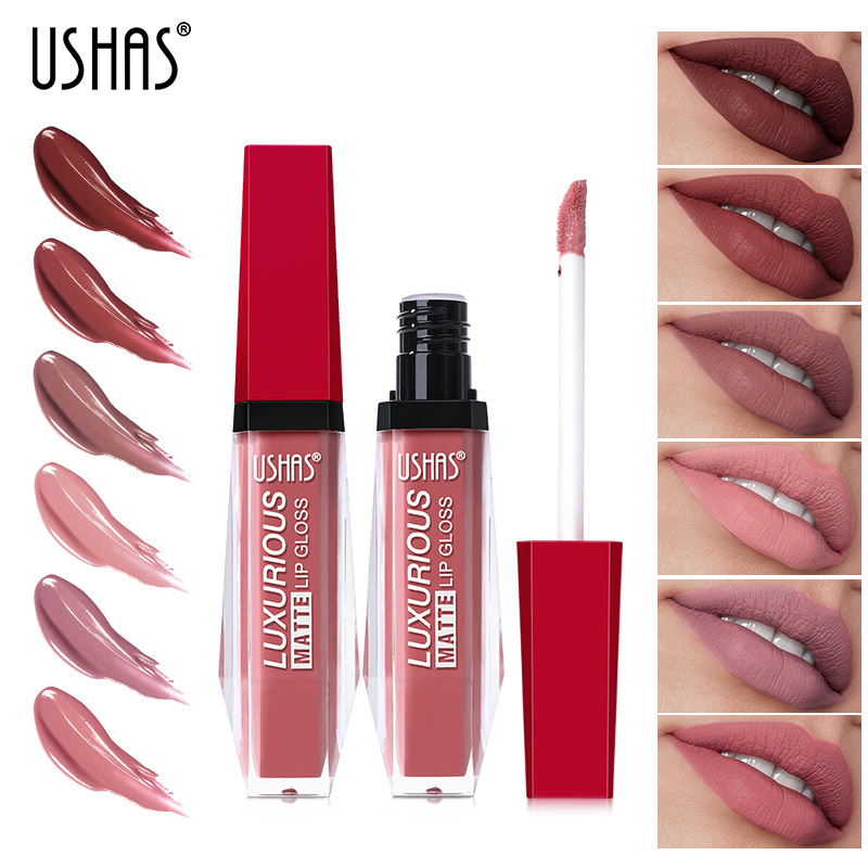 USHAS Amazon's best-selling cross-border 6-color liquid lip gloss for women details Picture