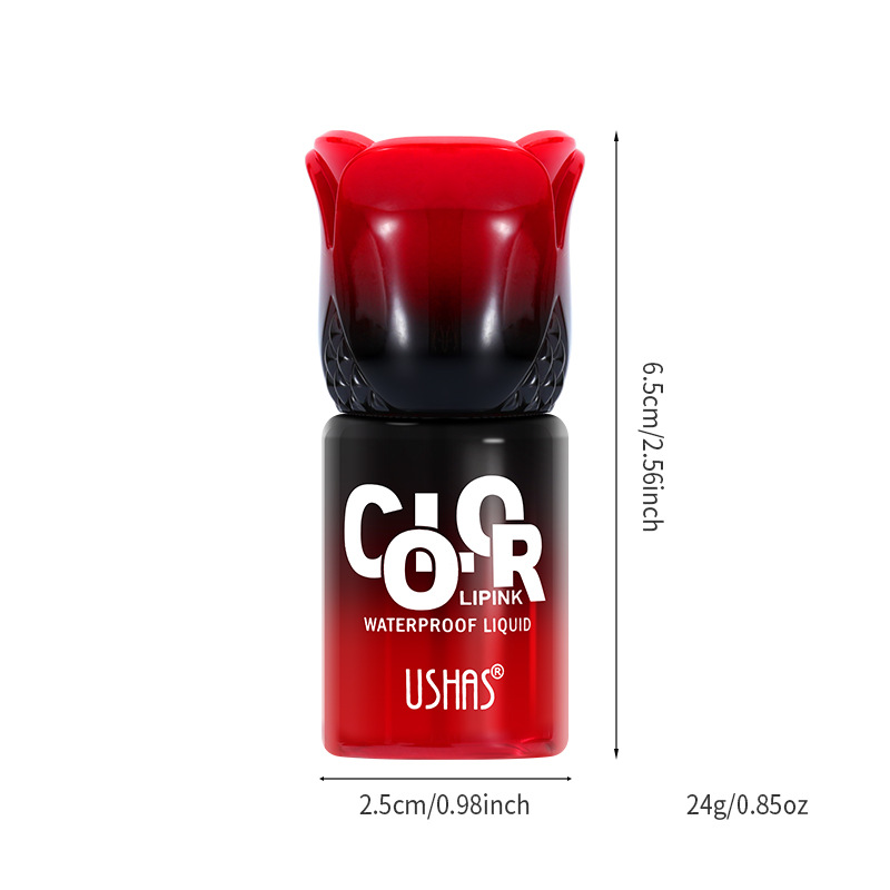 USHAS Amazon's best-selling cross-border matte 3-color liquid lip balm, lip gloss, moisturizing and long-lasting hydrating lip gloss Item Picture