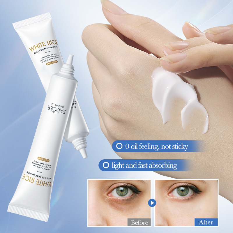 SADOER White Rice Nicotinamide Brightening Eye Cream, Brightening and Moisturizing Eye Mask cross-border export wholesale Specification drawing