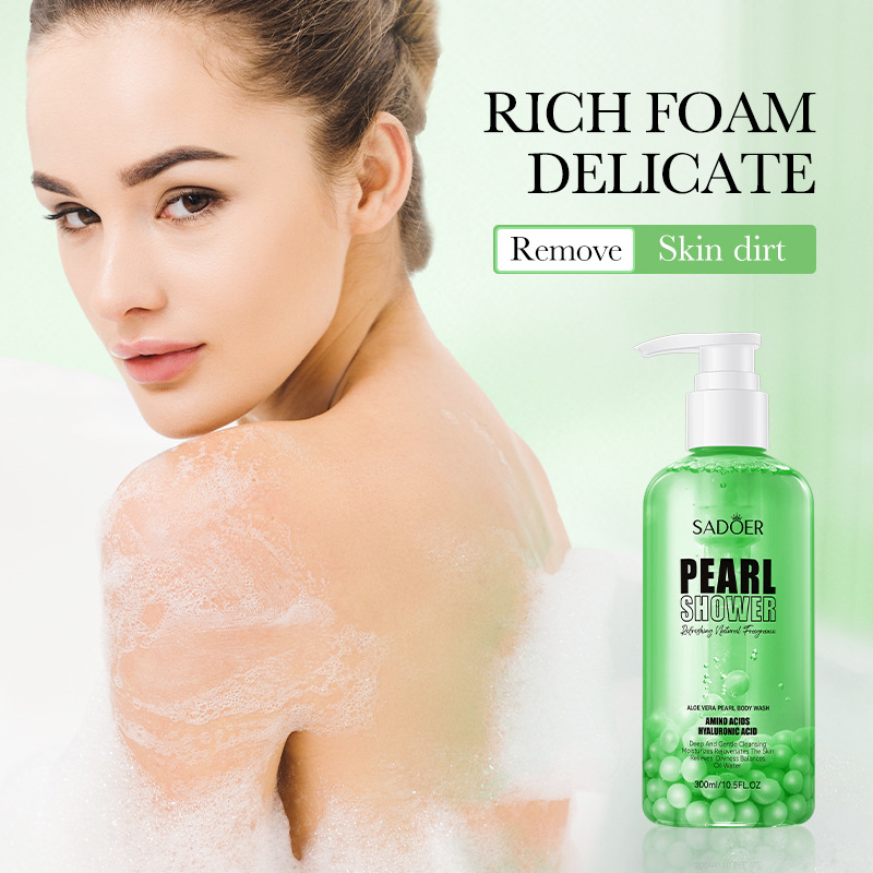 Cross-border export wholesale of SADOER aloe Vera Pearl Body Wash, Cleansing, Smooth and fragrant Body Wash Application Scenario