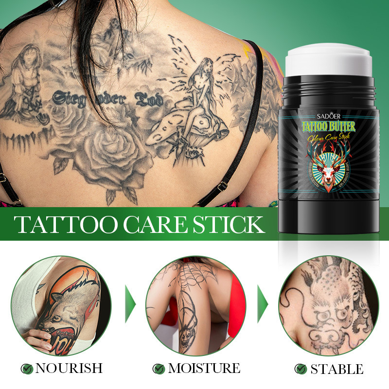 Full English SADOER tattoo color care Stick Moisturizing, nourishing and smoothing Body Lotion cross-border export wholesale Specification drawing