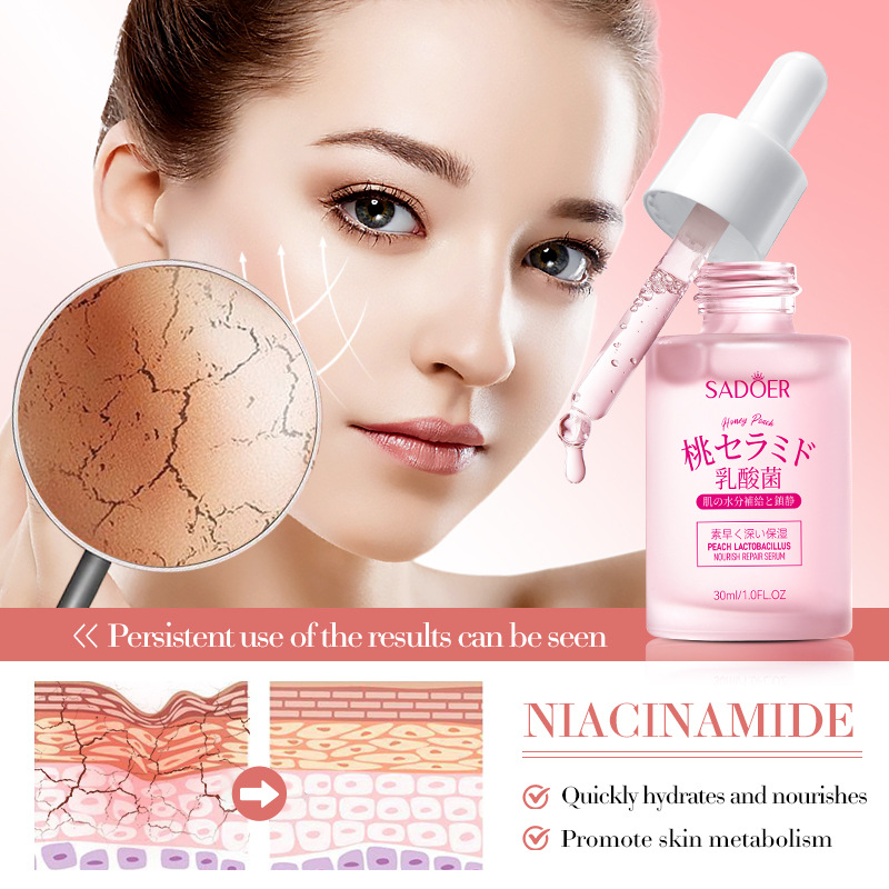Full English SADOER Peach Lactic Acid Bacteria Nourishing Essence Moisturizing Skin Essence Cross-border export wholesale details Picture