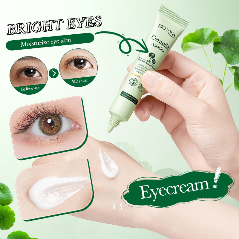 All-english BIOAOUA Centella asiatica Nourishing and Repairing Eye Cream Moisturizing and hydrating Eye care cross-border export wholesale details Picture