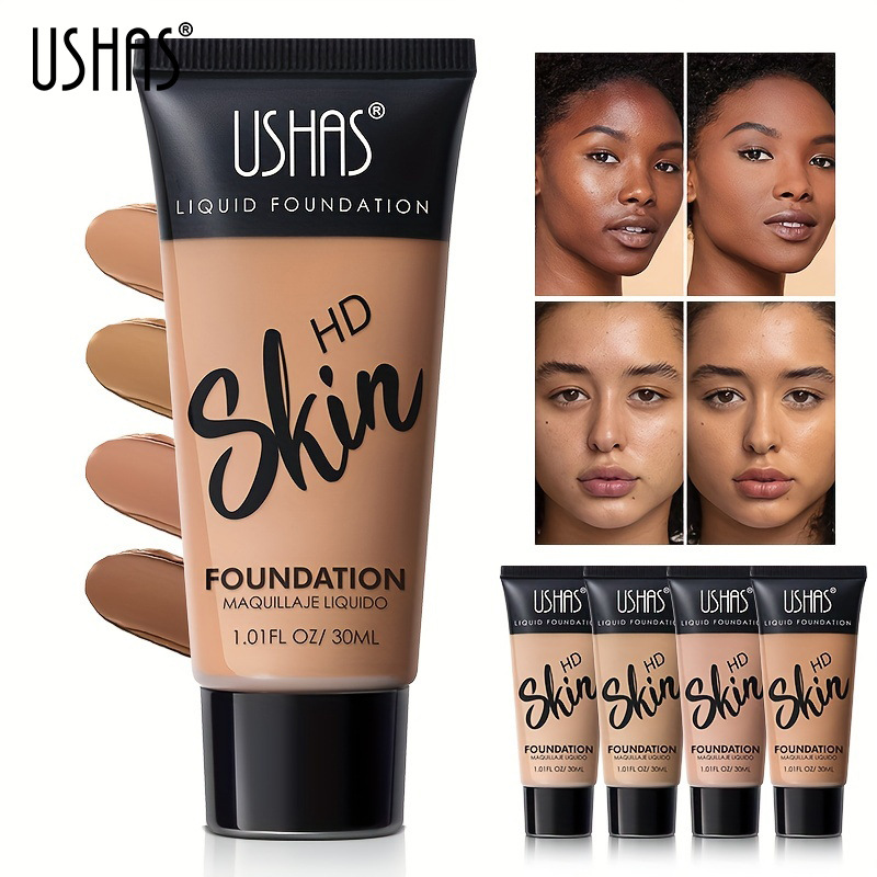 USHAS cross-border Concealer Matte Foundation for brightening, Moisturizing, Oil Control and water resistance is in stock on Amazon full figure