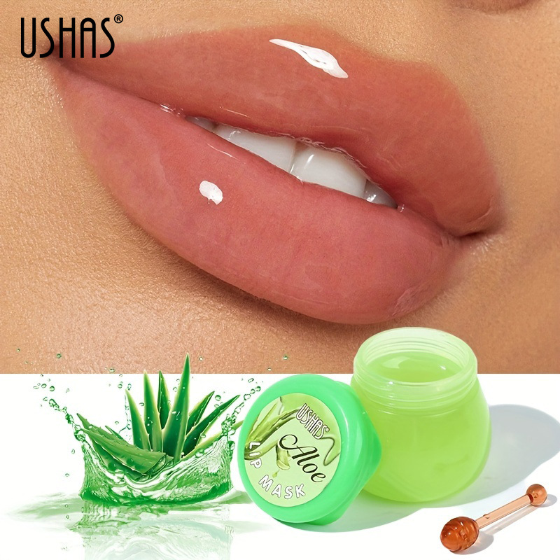 USHAS cross-border hot stock aloe-flavored lip jelly, lip care lotion, lip mask, Moisturizing and nourishing lip balm for export full figure