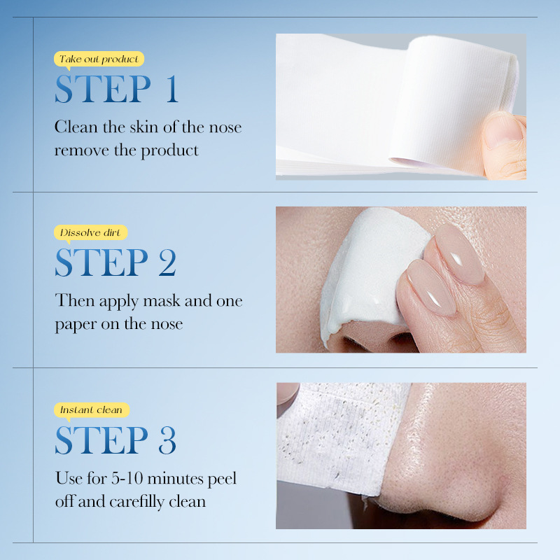 All-english SADOER Blackhead removal nasal Mask cleans the nose. Blackhead removal nasal mask with tissue. Cross-border export wholesale Specification drawing