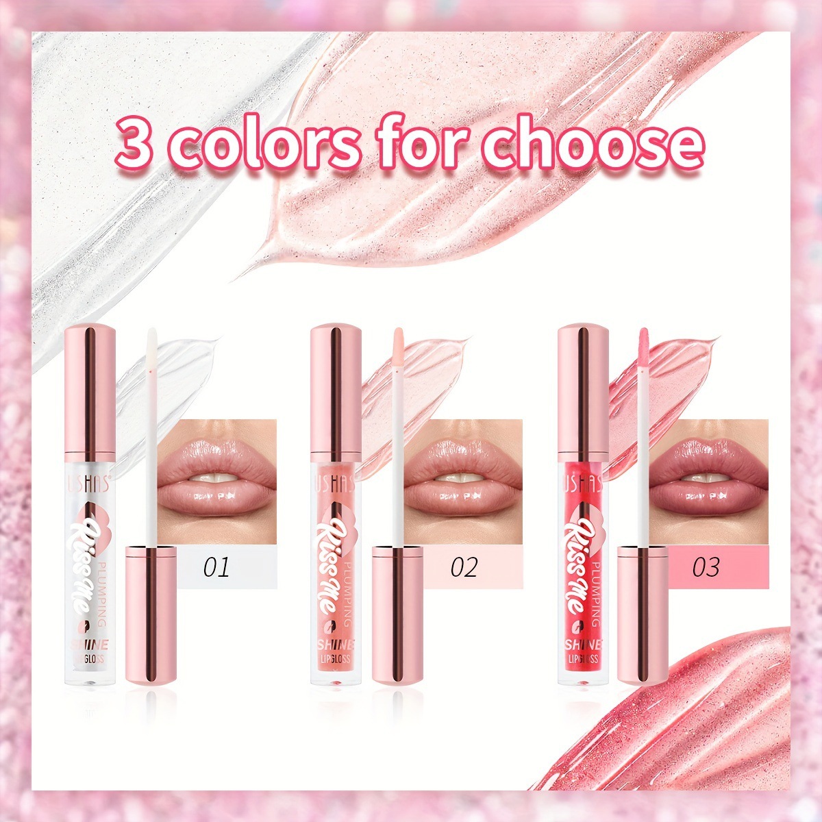 USHAS European and American cross-border Moisturizing Lip Gloss, Lip color and moisturizing Lip oil new product Brightening LG2589 full figure