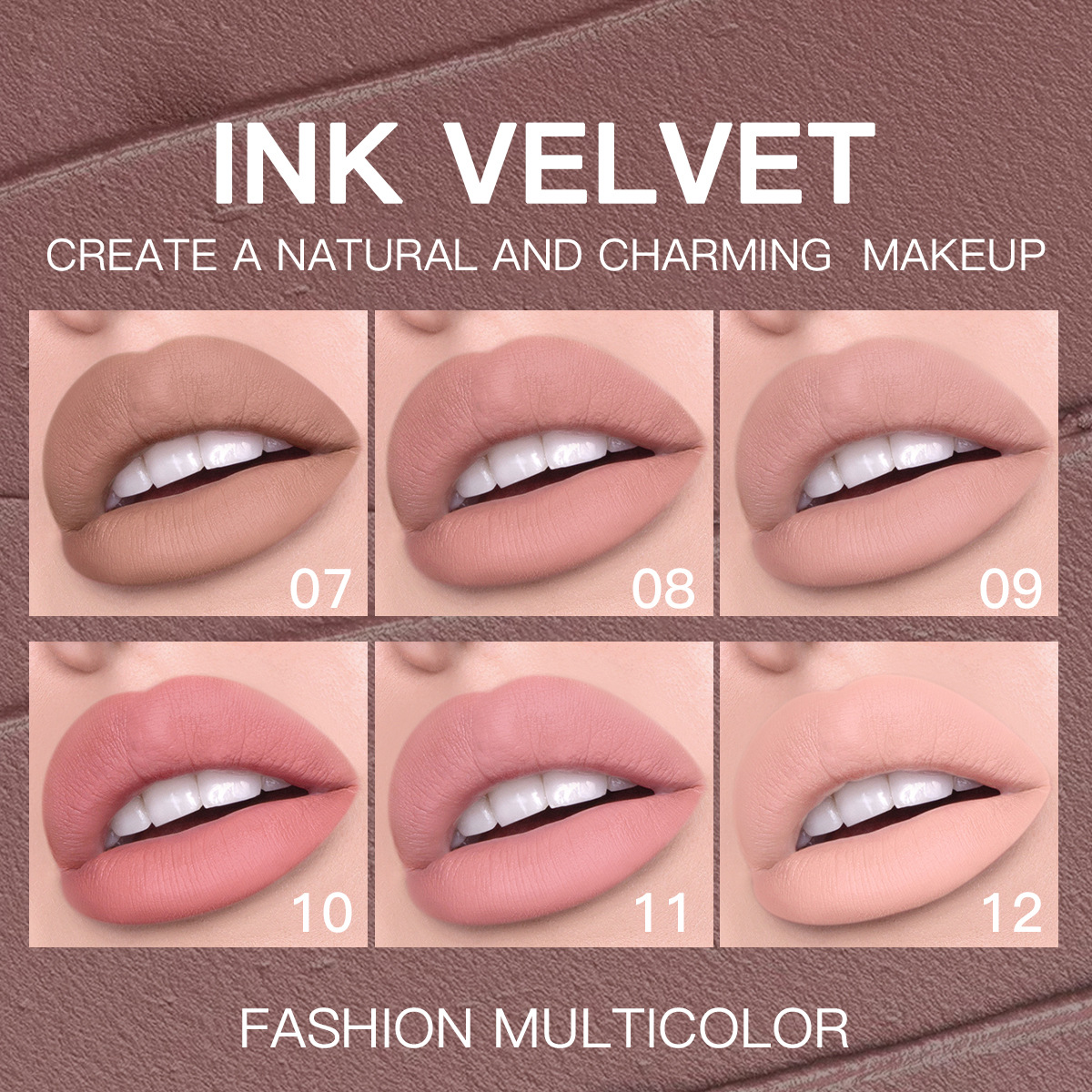 USHAS cross-border bestseller matte liquid lipstick, lip gloss, lip paste, non-stick cup, waterproof, Amazon lip gloss box set details Picture