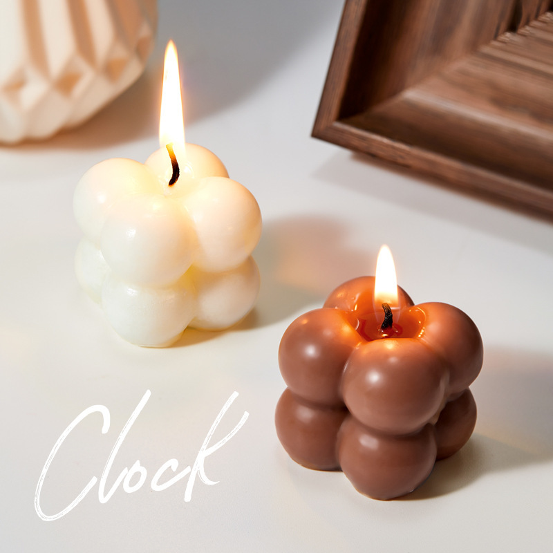 All-english SADOER Cube scented candles for celebrating festival parties, multi-color birthday candles, cross-border export wholesale Specification drawing