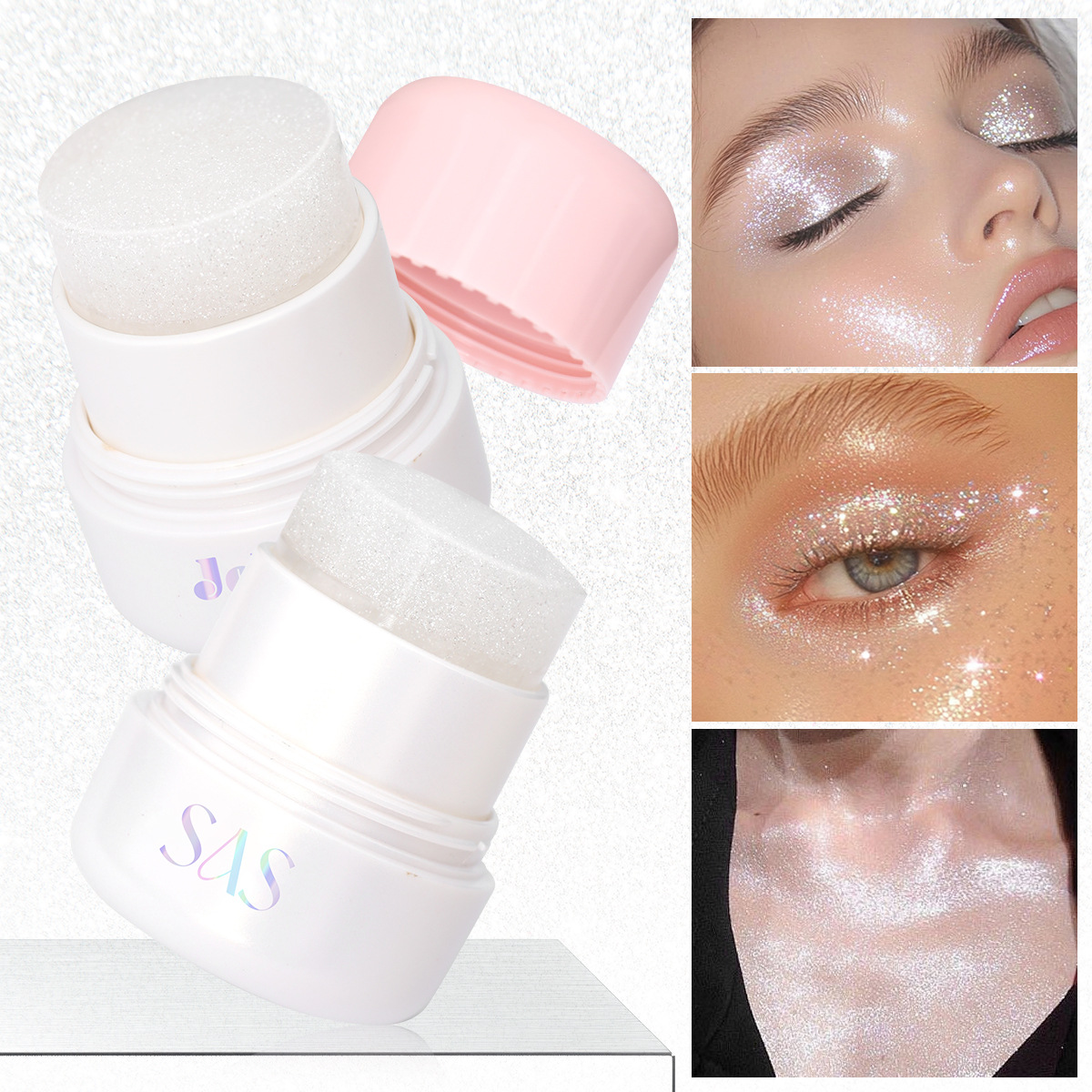 SAS Beauty Cross-border Bestseller Wholesale Stock Hot Selling Moisturizing and Nourishing Pearlescent Jelly High-gloss Bar SHT001 full figure