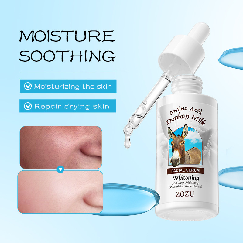 Cross-border export wholesale of all-English ZOZU donkey milk whitening skin care products set, Hydrating, Moisturizing and whitening essence details Picture