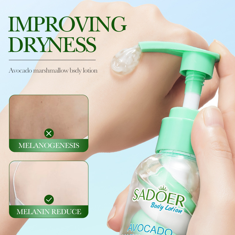 SADOER Avocado Marshmallow Body Lotion for autumn and winter Moisturizing Skin Lotion cross-border export wholesale Application Scenario