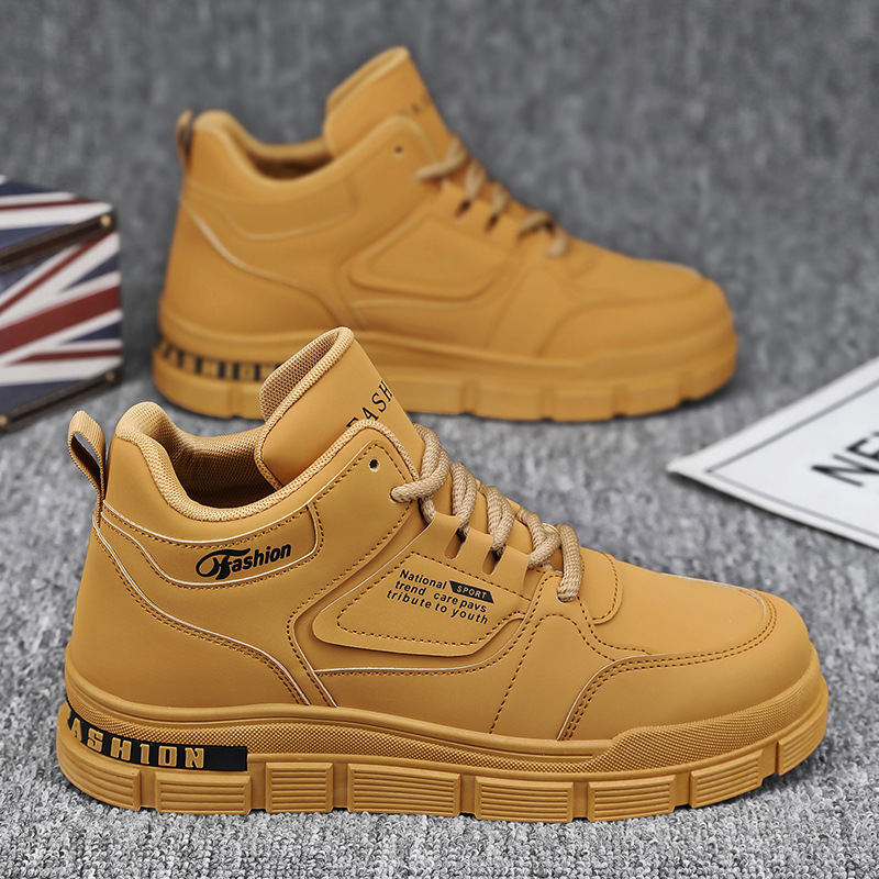 Martin Boots Men's Autumn new high-heeled workwear shoes men's trendy and versatile thick-soled sports shoes Casual sneakers short boots details Picture