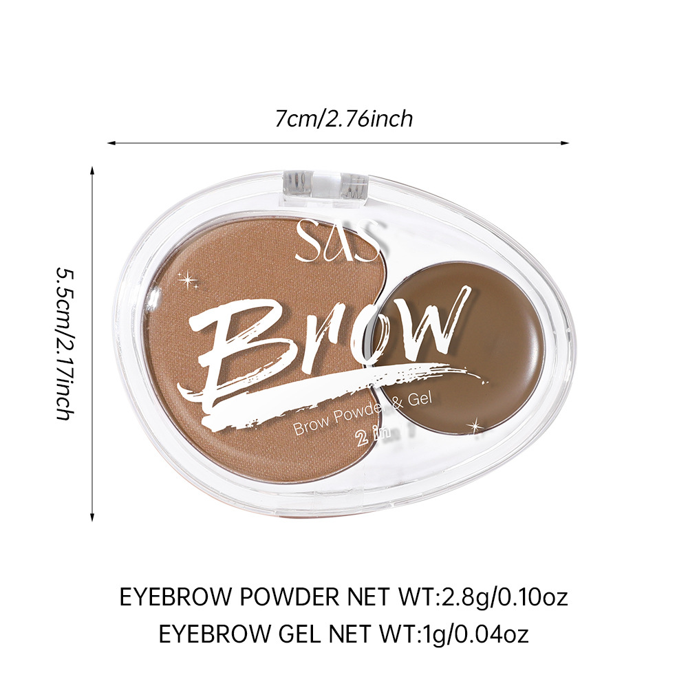 SAS Cross-border Makeup is selling well: Natural contouring and fine 1-grid eyebrow Powder + 1-grid eyebrow Cream SEB001 Item Picture
