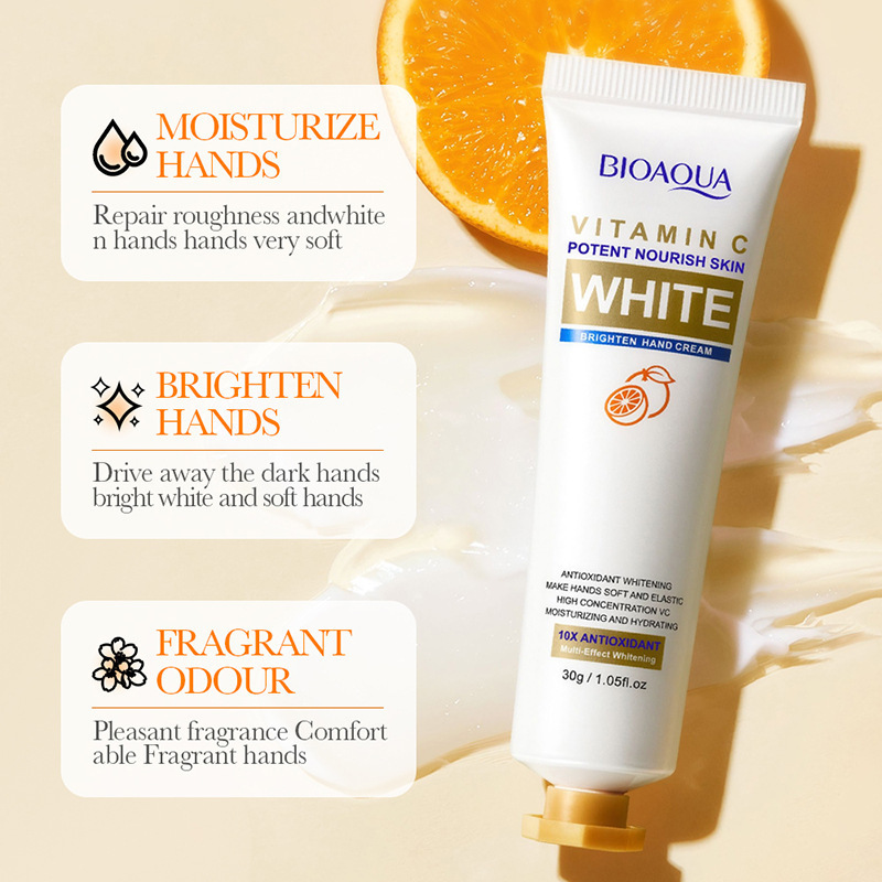 All-english BIOAOUA Vitamin C Whitening and brightening Hand Cream, Anti-cracking Hand cream, cross-border export wholesale details Picture