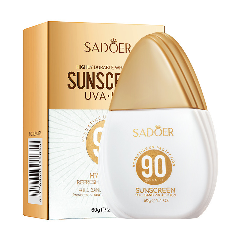 SADOER's all-English water-clear sunscreen lotion is refreshing and non-greasy, providing UV protection. Cross-border wholesale Item Picture
