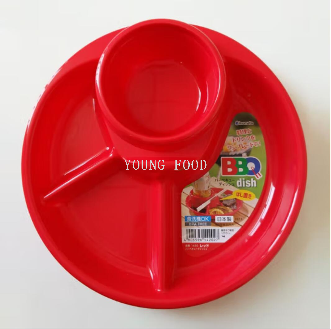 包邮！日本进口户外野餐果盘零食盘套装 野餐碗多格塑料盘 水果盘详情5