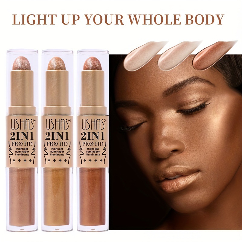 USHAS Cross-border stock Highlighter + Highlighter Strip Contouring Stick Contour Stick Concealer Matte Pearlescent FS352A details Picture