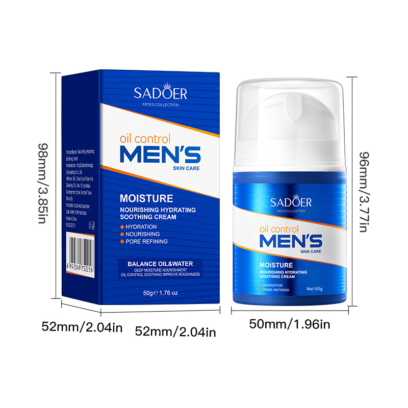 Full-english SADOER Men's Nourishing, Hydrating and Soothing Cream, Hydrating and Moisturizing Face Cream, cross-border export wholesale Item Picture
