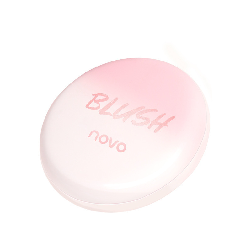 NOVO single-color blush and purple eyeshadow naturally enhance complexion and contouring. Peach matte brightening blush cream for students Item Picture