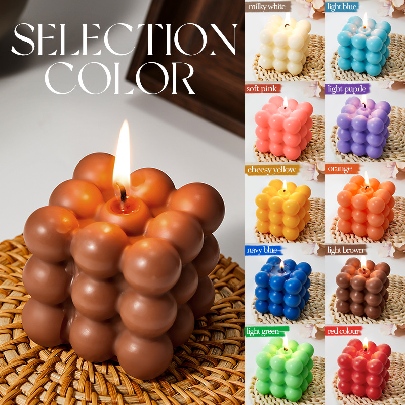 SADOER Magic Cube Scented Candles for celebrating festivals, gatherings and meals, multi-color birthday candles, cross-border export wholesale Item Picture