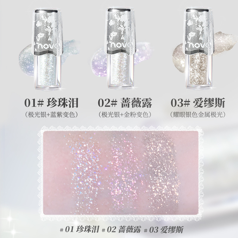 NOVO6344 Sparkling Water Eye Liquid Eyeshadow Chases the flowing light, starlight eyes, sparkling glitter, clear and long-lasting, affordable details Picture