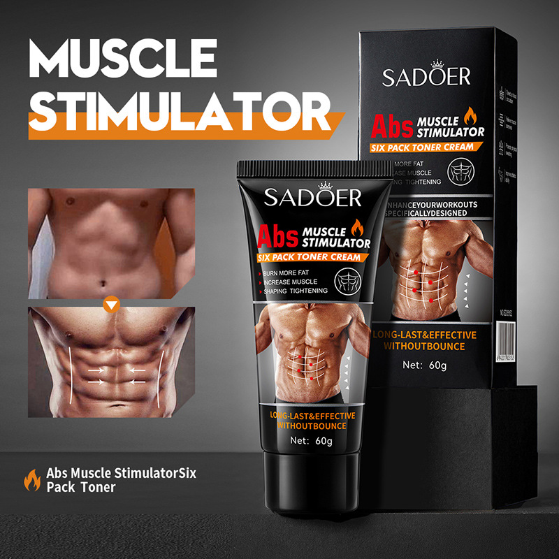 All-english SADOER Abdominal Shaping and Heating Cream for beauty salon, waist and abdomen weight loss, men with fever, cross-border export wholesale details Picture