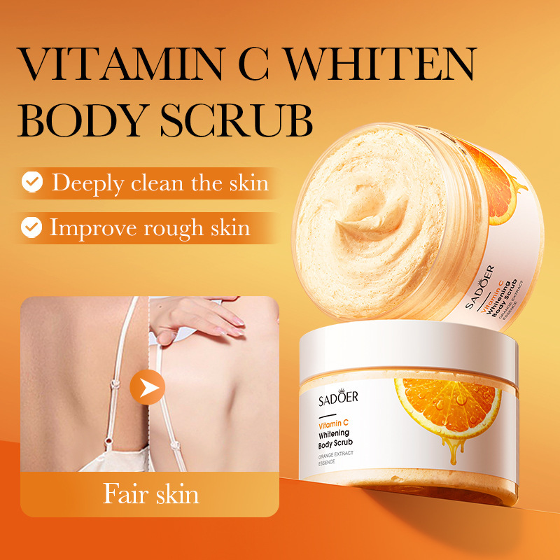 All-english SADOER Vitamin C Whitening Body Scrub and Exfoliating Scrub cross-border export wholesale details Picture