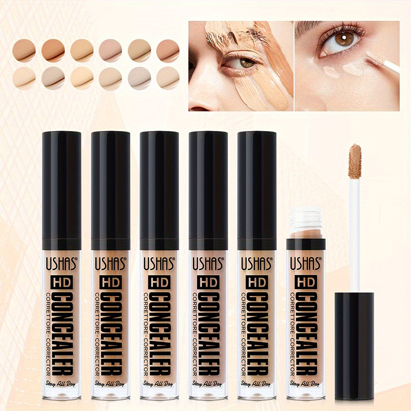 USHAS cross-border in-stock long-lasting concealer, waterproof and oil-control, dark circle covering foundation, liquid contouring pen full figure