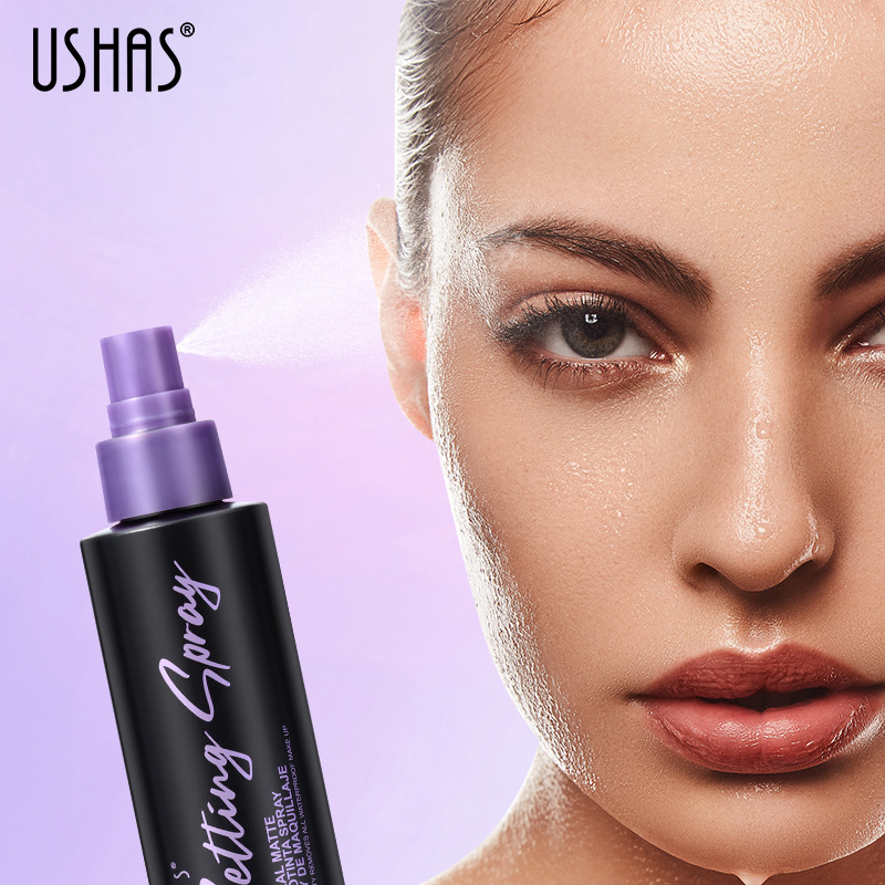 USHAS Cross-border in-stock setting spray for moisturizing, oil control, makeup removal, long-lasting water and sweat resistance, not easy to cause oily skin FS435 Specification drawing