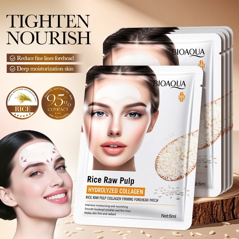 BIOAOUA Rice Puree Collagen Firming Forehead Patch (Foreign Language Version) 6ml full figure
