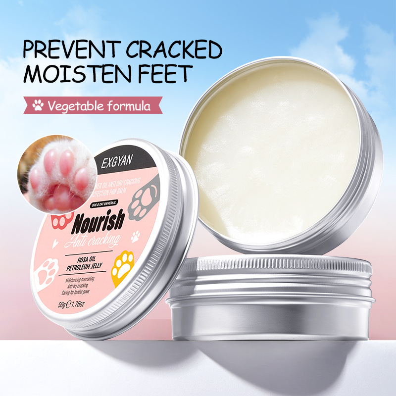 EXGYAN Pet rose Oil Anti-Cracking Paw Cream and paw Hand Cream cross-border export wholesale full figure