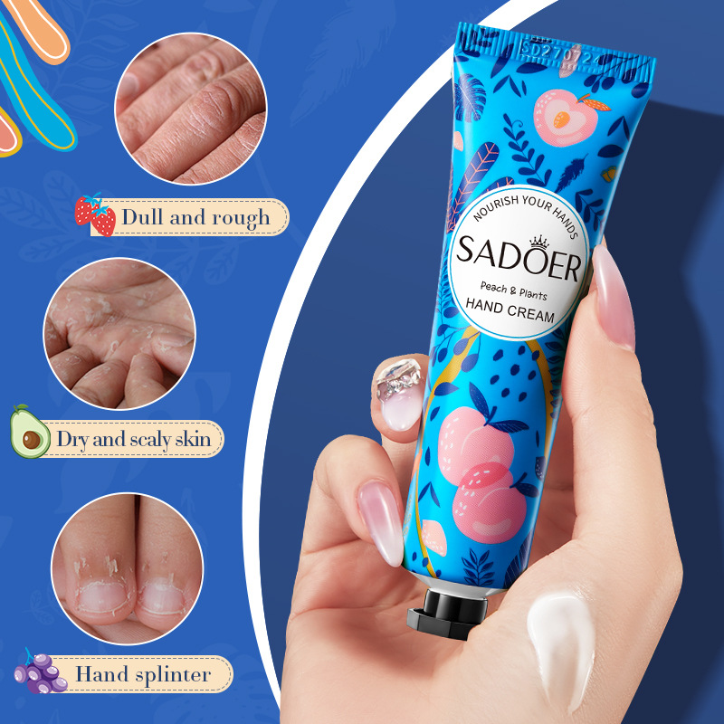 Cross-border export wholesale of SADOER fruit and plant skin care sets for autumn and winter, hand cream and body lotion Specification drawing