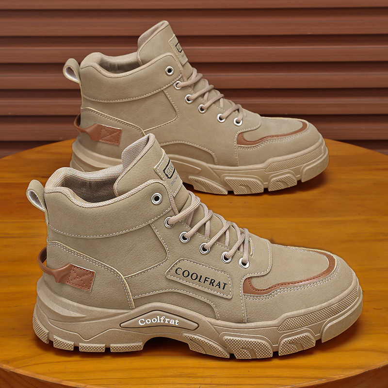 New men's shoes for autumn: High-top Dr. Martens boots, men's trendy and versatile thick-soled anti-slip work shoes, ankle boots, casual work shoes full figure