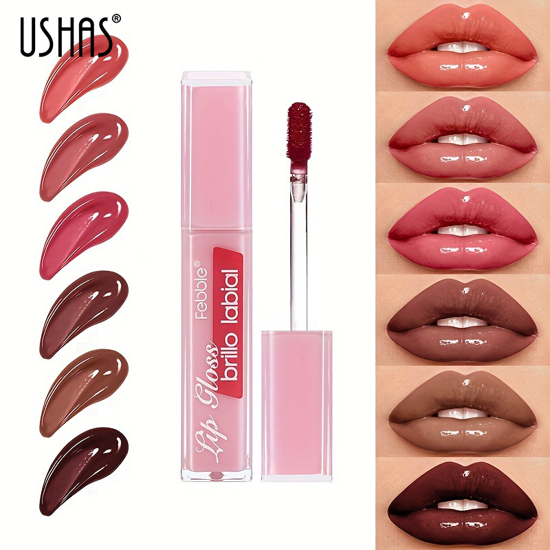 USHAS cross-border hot-selling colored lip glosses, liquid lipsticks, matte non-stick cups, lip glosses and lip glazes on Amazon full figure