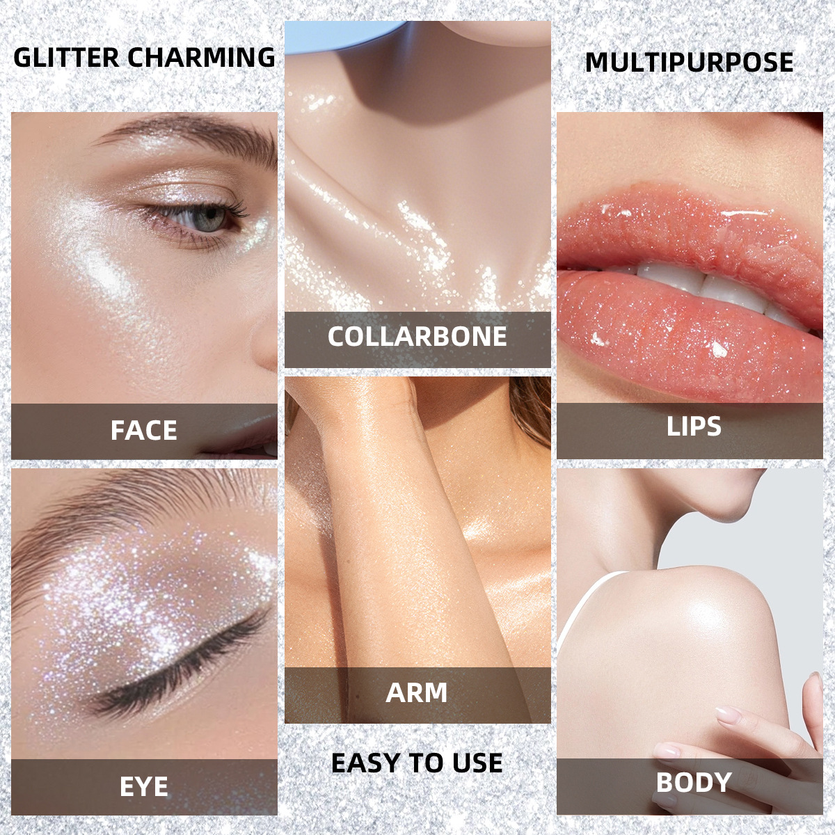 SAS Beauty Cross-border Bestseller Wholesale Stock Hot Selling Moisturizing and Nourishing Pearlescent Jelly High-gloss Bar SHT001 Specification drawing