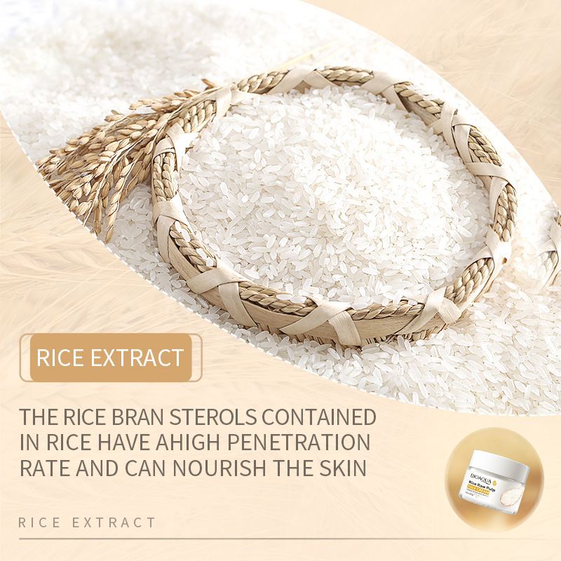 All-english BIOAOUA Rice Puree Cream Hydrating, Moisturizing and rejuvenating Skin Moisturizing Cream Cross-border export wholesale Specification drawing