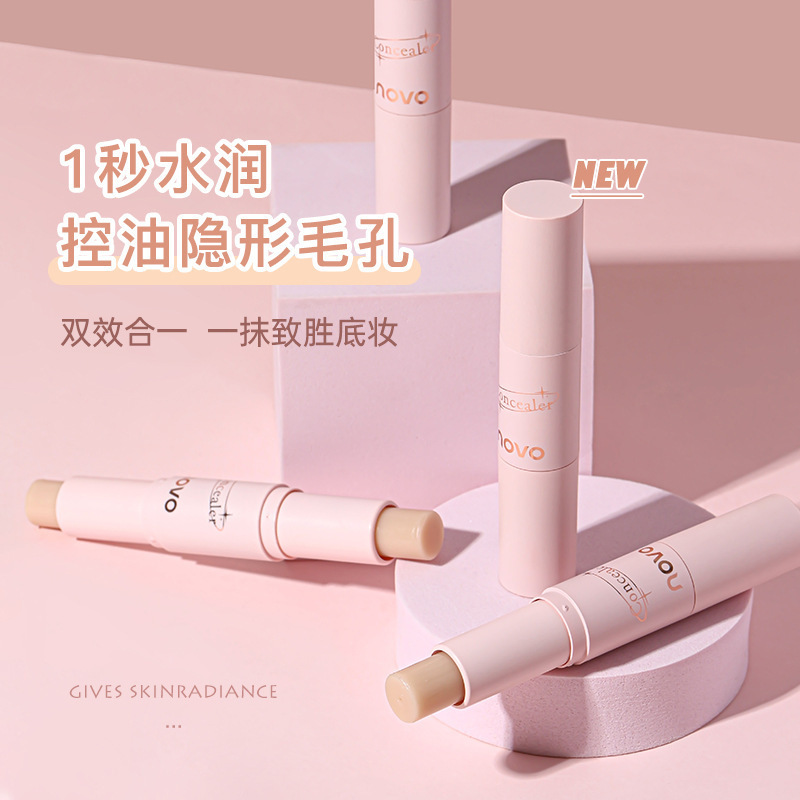 NOVO Invisible Pore Primer, Concealer, Primer, Facial Primer, Natural Double-Head Hydrating Stick wholesale full figure
