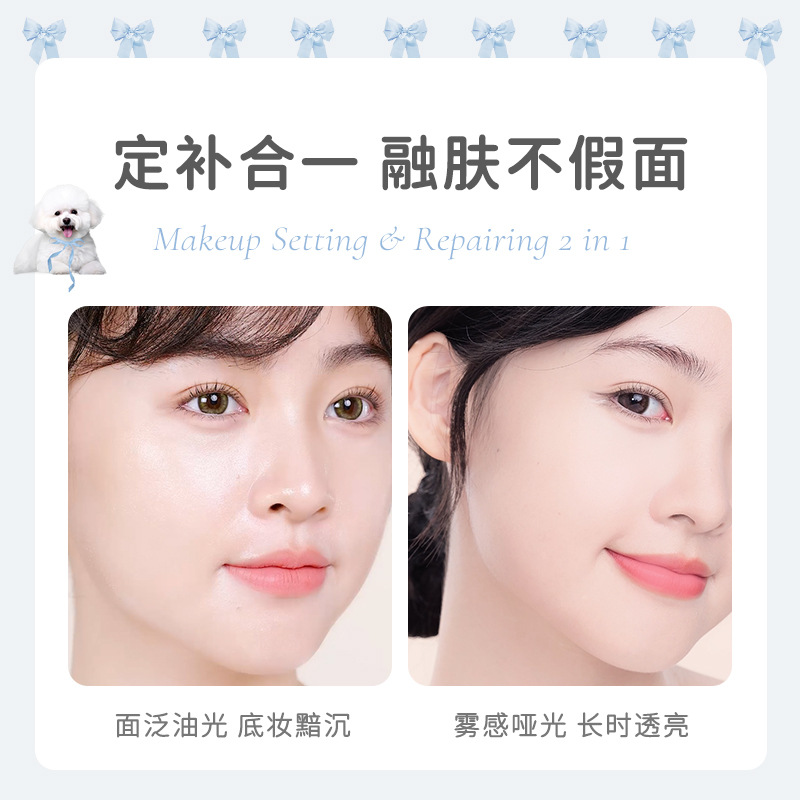 NOVO Silver Gauze Light Mist Soft Focus Powder Compact controls oil, sets makeup, is water-resistant, long-lasting, fine, soft focus, matte and does not dry out Specification drawing