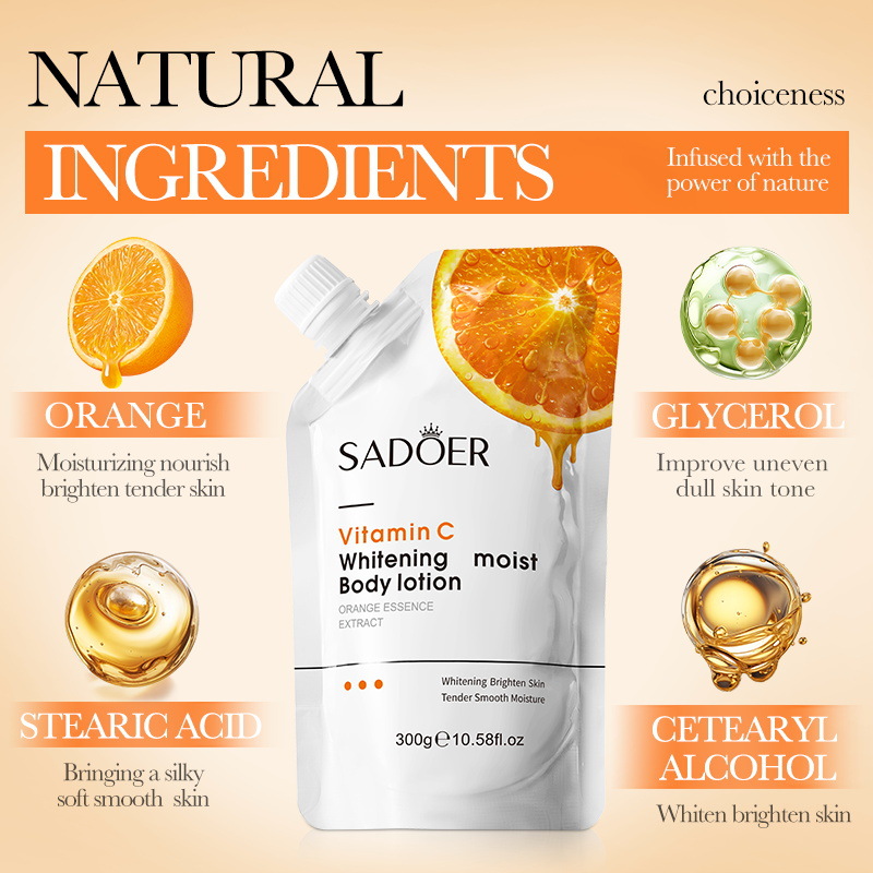 SADOER Vitamin C Whitening and Moisturizing Body Lotion, cross-border export wholesale of whitening Body lotion Item Picture