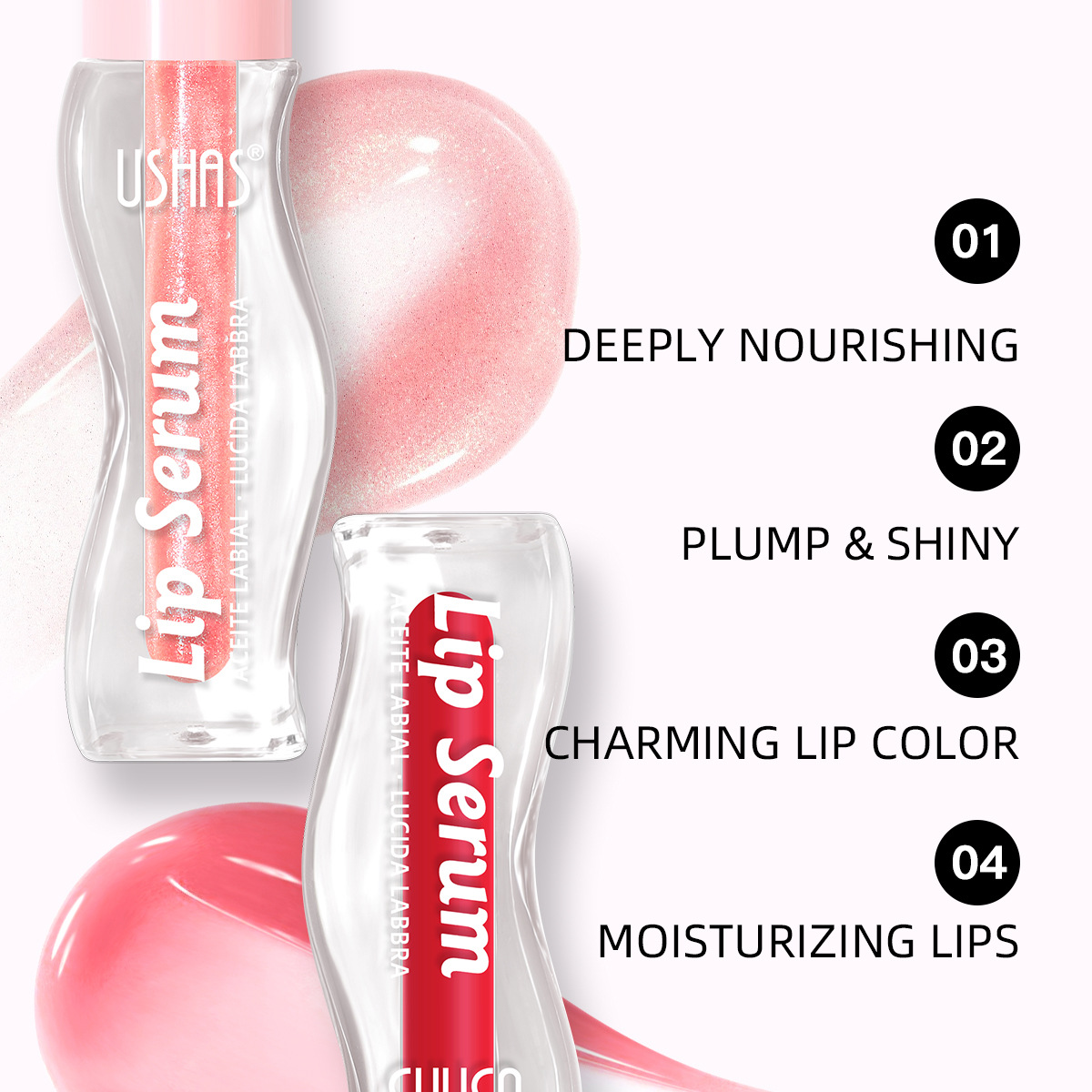 USHAS cross-border stock lip gloss from Europe and America does not fade or stick to the rim of the cup. The red lip gloss provides long-lasting coloring. UC149 details Picture