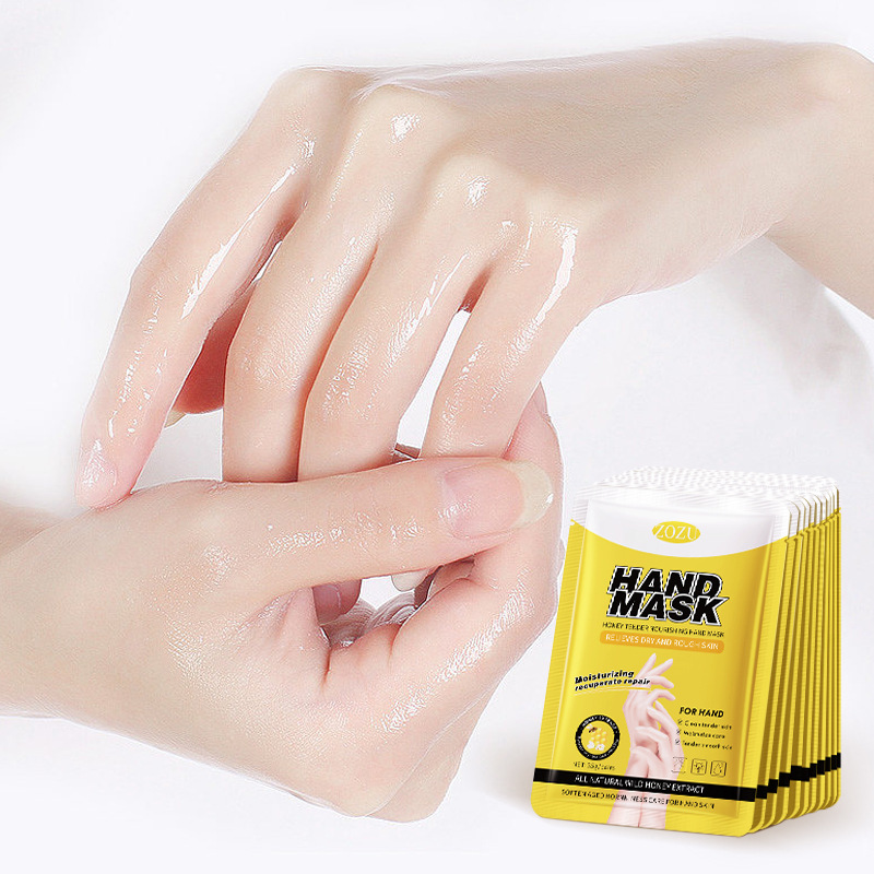 All-english ZOZU honey Moisturizing and Nourishing Hand Mask for hydrating and moisturizing hand care, cross-border export wholesale Item Picture