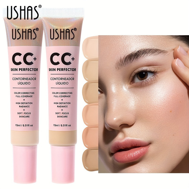 USHAS Cross-border Concealer moisturizes and brightens the skin tone for a long time without smudging. Waterproof foundation and concealer provide isolation full figure