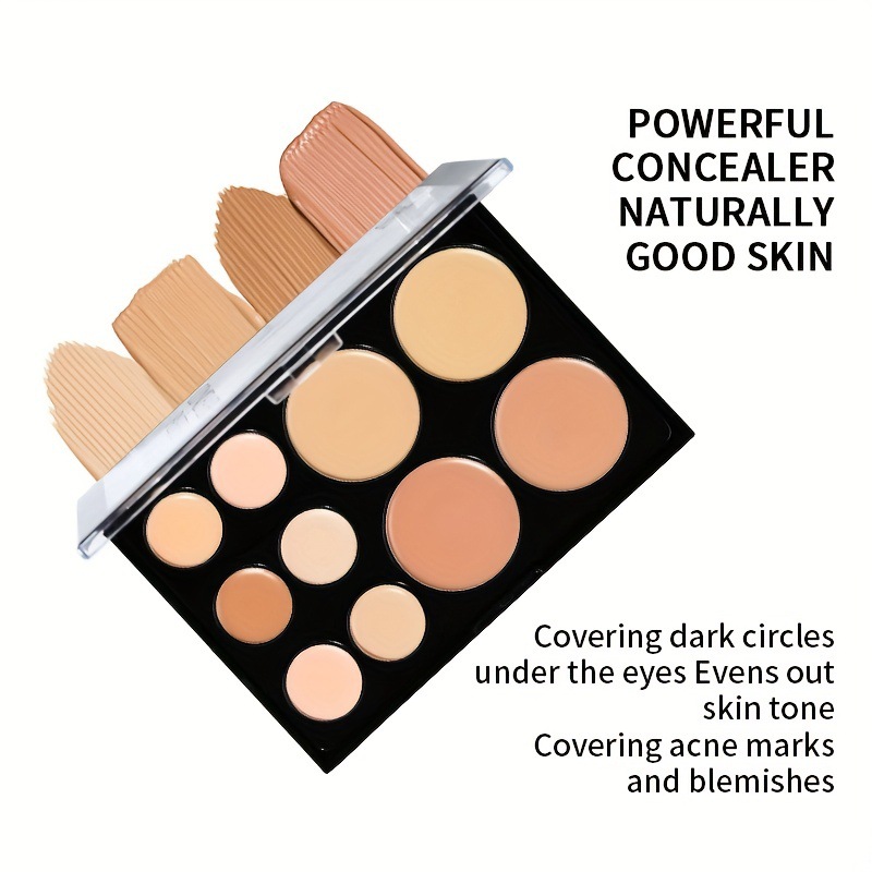USHAS Cross-border Makeup 10-color Concealer Palette, Contouring Shadow Palette, Highlight Concealer Cream to cover acne marks and dark circles Specification drawing