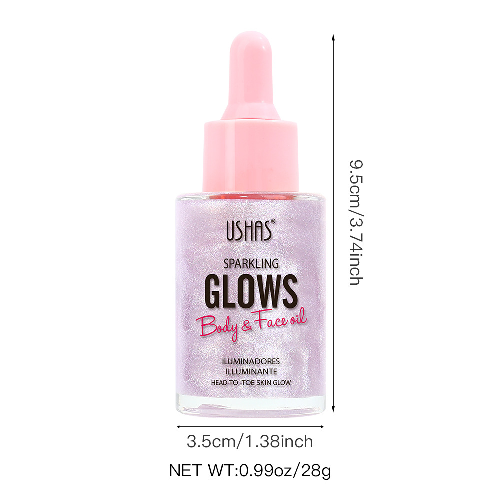 (Display Box) USHAS Cross-border in-stock Hot-selling glitter Dropper High-gloss Oil UC024B Item Picture