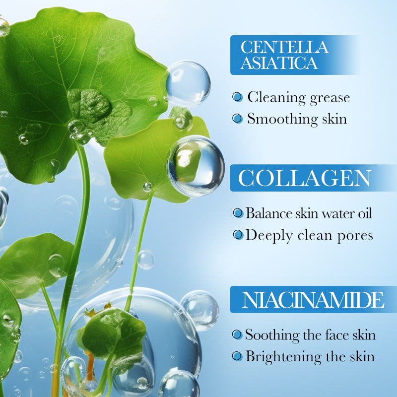 All-english FAYANKOU Collagen Moisturizing Whitening Facial Cleanser Cross-border export wholesale details Picture