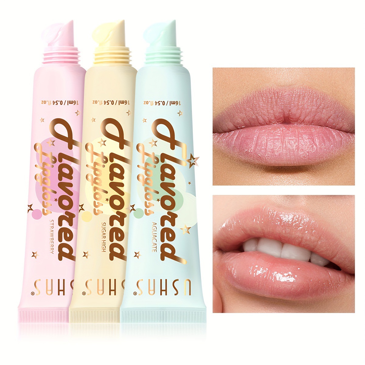 The USHAS cross-border lipstick hydrating and moisturizing Trilogy makes your lips tender and juicy, saying goodbye to dryness, cracking and lip lines full figure
